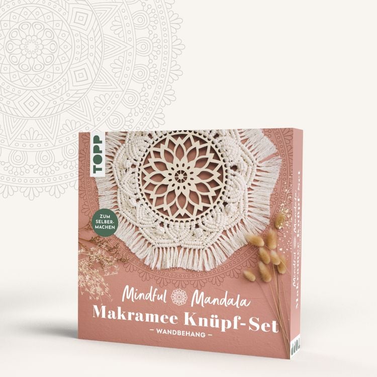 Produktbild: Mindful Mandala - Makramee-Knüpf-Set: Wandbehang. Mit Anleitung und Material zum Selberknüpfen