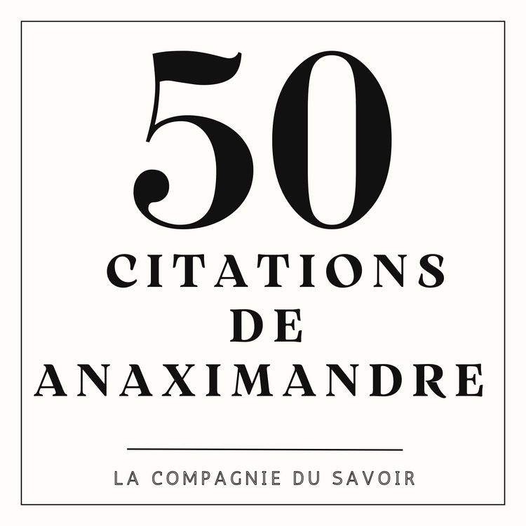 Produktbild: 50 citations d'Anaximandre