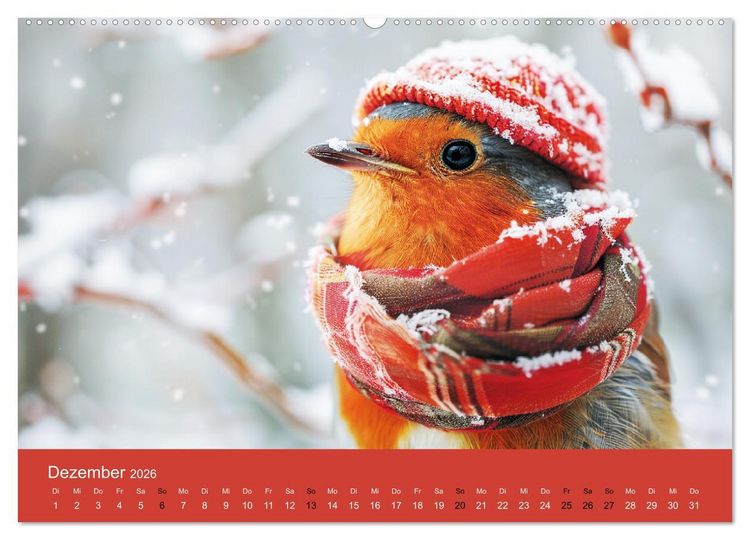 Produktbild: Niedliche V&ouml;gel! Trendige Schnabelstars erobern die Modewelt (hochwertiger Premium Wandkalender 2026 DIN A2 quer), Kunstdruck in Hochglanz
