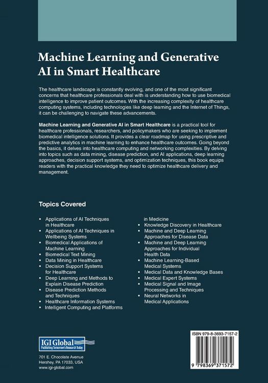 Produktbild: Machine Learning and Generative AI in Smart Healthcare