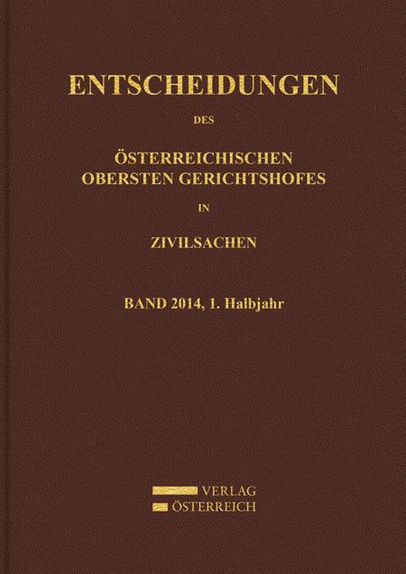 Produktbild: Entscheidungen des Obersten Gerichtshofes in Zivilsachen