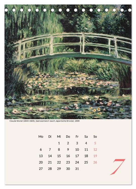 Produktbild: Claude Monet Impressionen 2026 (Tischkalender 2026 DIN A5 hoch), CALVENDO Monatskalender