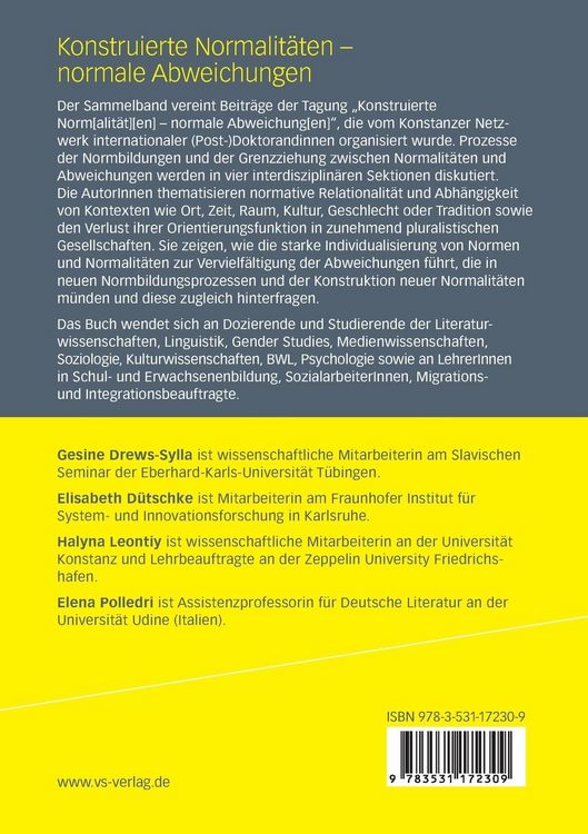 Produktbild: Konstruierte Normalit&auml;ten - normale Abweichungen