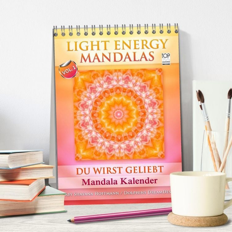 Produktbild: Light Energy Mandalas - Kalender - Vol. 1 (Tischkalender 2026 DIN A5 hoch), CALVENDO Monatskalender