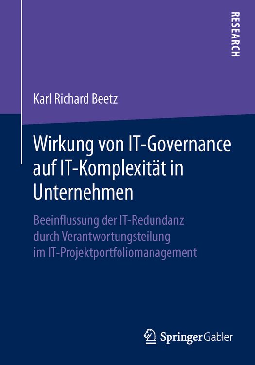 Produktbild: Wirkung von IT-Governance auf IT-Komplexit&auml;t in Unternehmen