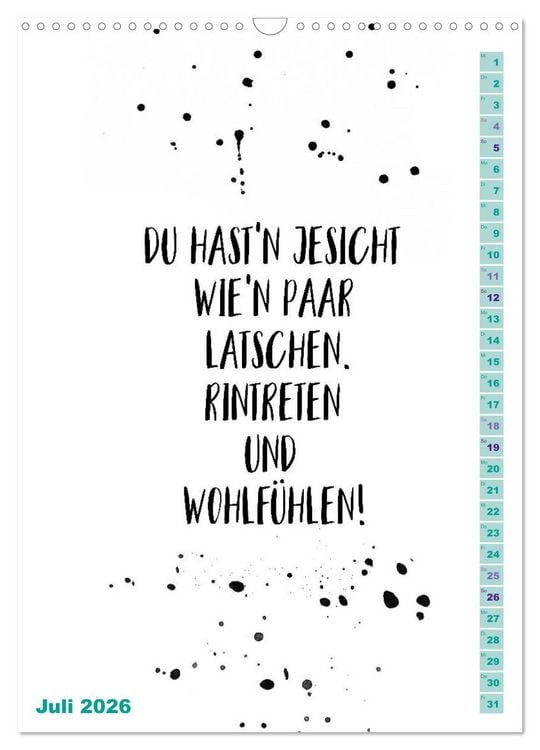 Produktbild: BERLINERISCH Lustige Spr&uuml;che (Wandkalender 2026 DIN A3 hoch), CALVENDO Monatskalender