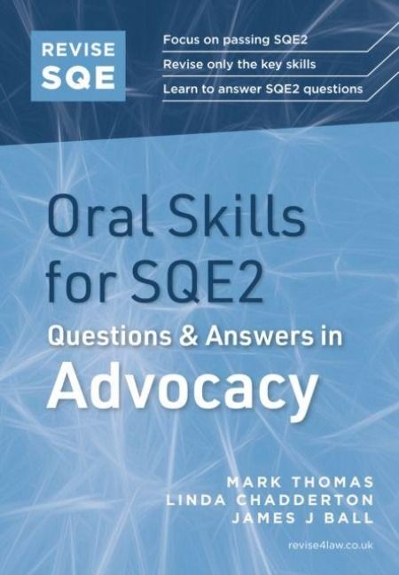 Produktbild: Revise SQE Oral Skills for SQE2: Questions & Answers in Advocacy