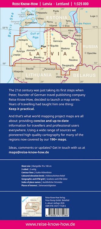 Produktbild: Reise Know-How Lettland | Latvia (1:325.000)