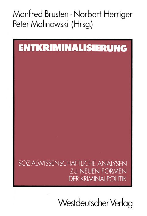 Produktbild: Entkriminalisierung