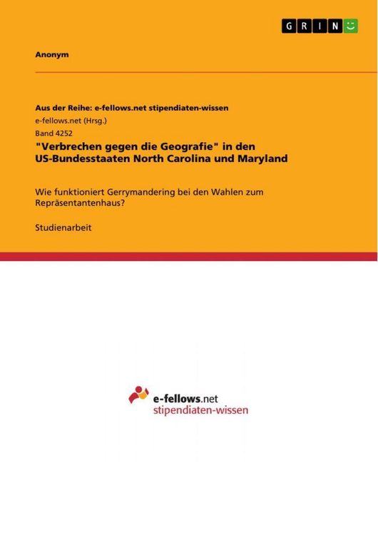 Produktbild: "Verbrechen gegen die Geografie" in den US-Bundesstaaten North Carolina und Maryland