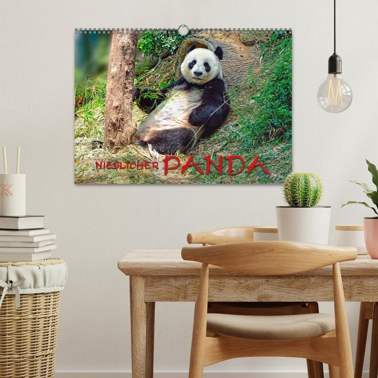 Produktbild: Niedlicher Panda (Wandkalender 2026 DIN A3 quer), CALVENDO Monatskalender