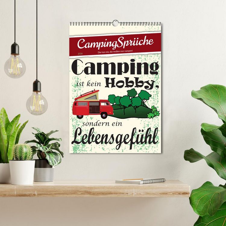 Produktbild: CampingSpr&uuml;che (Wandkalender 2026 DIN A3 hoch), CALVENDO Monatskalender