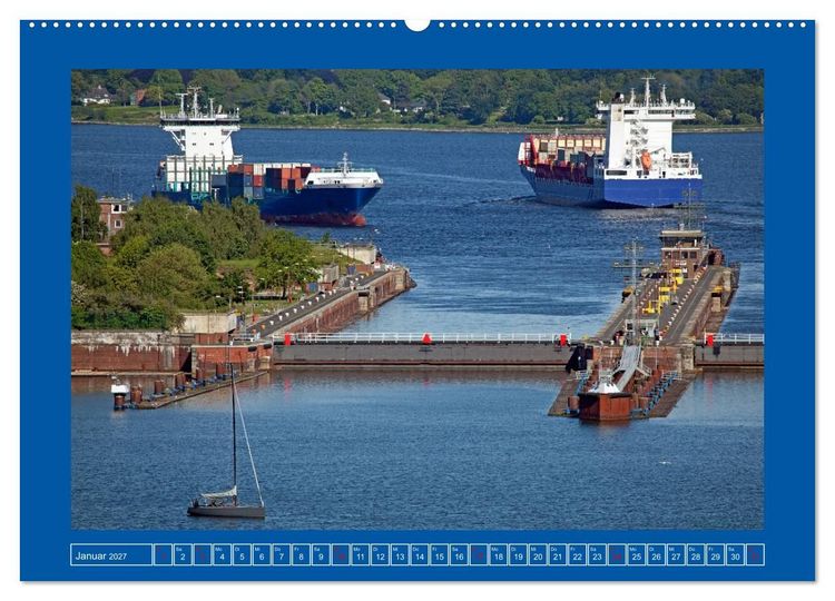 Produktbild: Unterwegs auf dem Nord-Ostsee-Kanal (hochwertiger Premium Wandkalender 2027 DIN A2 quer), Kunstdruck in Hochglanz