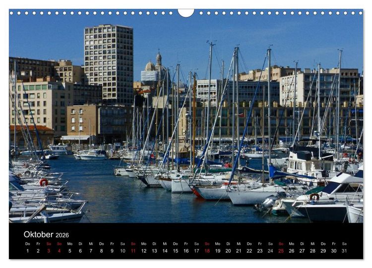 Produktbild: MARSEILLE - Die Hafenmetropole an der C&ocirc;te d'Azur (Wandkalender 2026 DIN A3 quer), CALVENDO Monatskalender