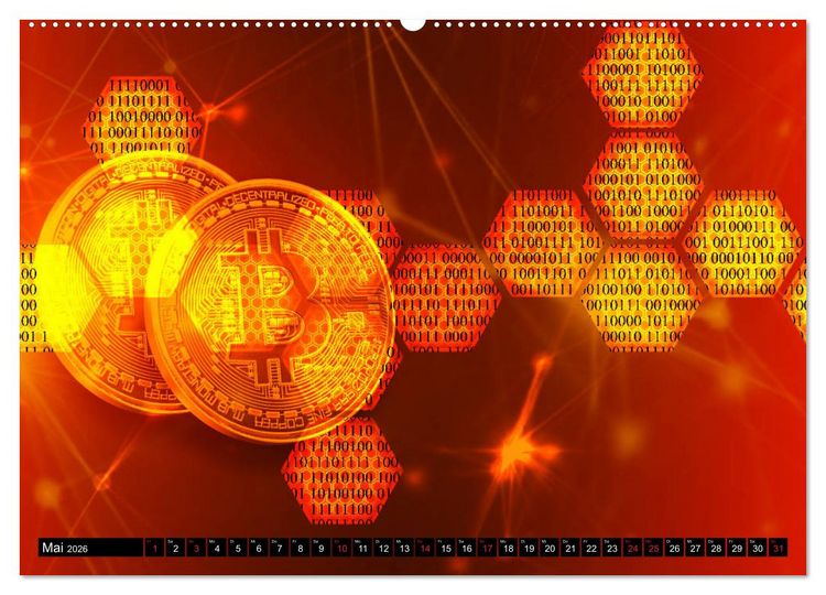 Produktbild: Bitcoins (Wandkalender 2026 DIN A2 quer), CALVENDO Monatskalender