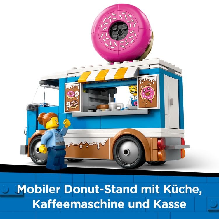 Produktbild: LEGO City Donut Truck - Spielzeug Foodtruck f&uuml;r Kinder ab 5 Jahren 60452