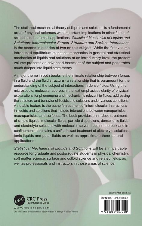 Produktbild: Statistical Mechanics of Liquids and Solutions