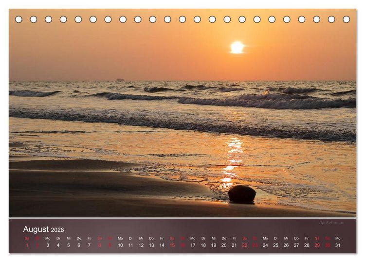Produktbild: Farben am Meer (Tischkalender 2026 DIN A5 quer), CALVENDO Monatskalender