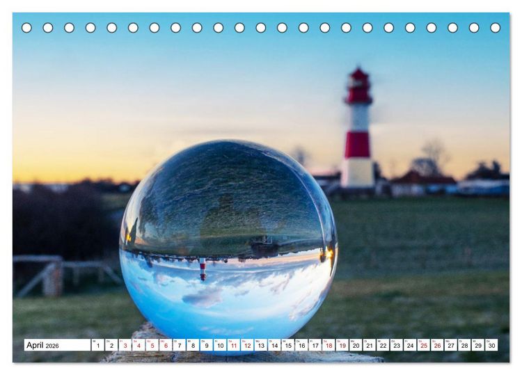 Produktbild: Lensball-Fotografie am Meer (Tischkalender 2026 DIN A5 quer), CALVENDO Monatskalender