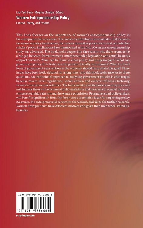 Produktbild: Women Entrepreneurship Policy