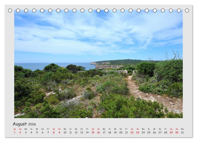 Produktbild: Menorca, die sch&ouml;ne Schwester (Tischkalender 2026 DIN A5 quer), CALVENDO Monatskalender