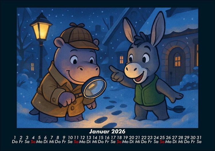 Produktbild: Sashito & Huf - Geheimnisvolle Mission 2026 Fotokalender DIN A5