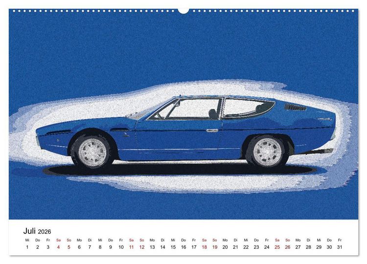Produktbild: Car Art Edition Sportwagenlegenden (Wandkalender 2026 DIN A2 quer), CALVENDO Monatskalender