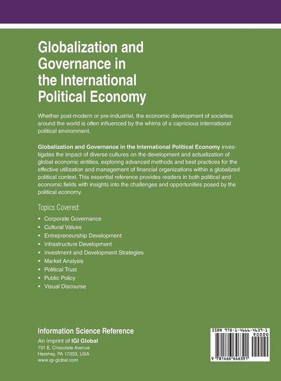 Produktbild: Globalization and Governance in the International Political Economy