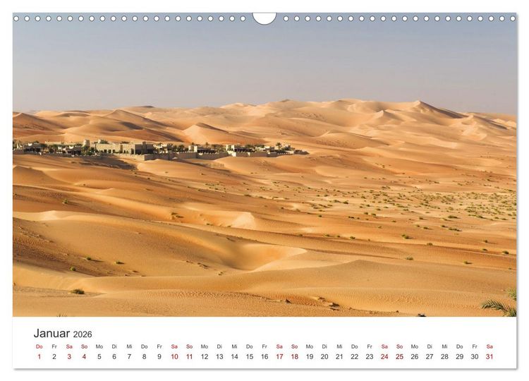 Produktbild: Die D&uuml;nen in der W&uuml;ste von Abu Dhabi (Wandkalender 2026 DIN A3 quer), CALVENDO Monatskalender