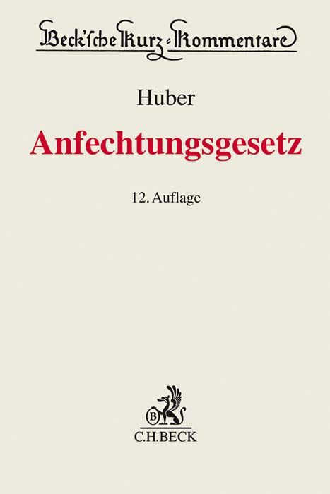 Produktbild: Anfechtungsgesetz (AnfG)