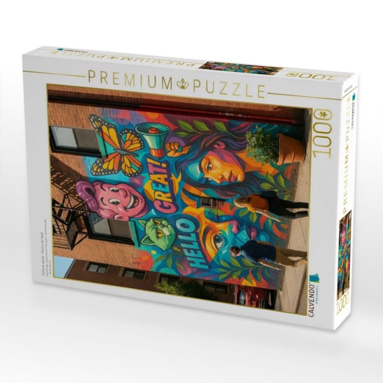 Produktbild: CALVENDO Puzzle Fr&ouml;hliche W&auml;nde - Mural in der Stadt | 1000 Teile Lege-Gr&ouml;&szlig;e 64x48cm Foto-Puzzle f&uuml;r gl&uuml;ckliche Stunden