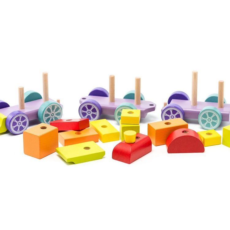 Produktbild: Holzzug Regenbogen Express 15 Teile