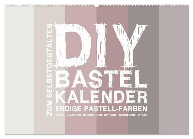 Produktbild: DIY Bastel-Kalender -Erdige Pastell Farben- Zum Selbstgestalten (Wandkalender 2026 DIN A2 quer), CALVENDO Monatskalender