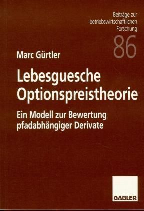 Produktbild: Lebesguesche Optionspreistheorie