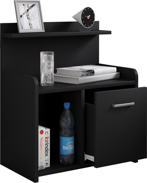 Produktbild: XL Hoher Nachtschrank Nachttisch Schublade Nilasa