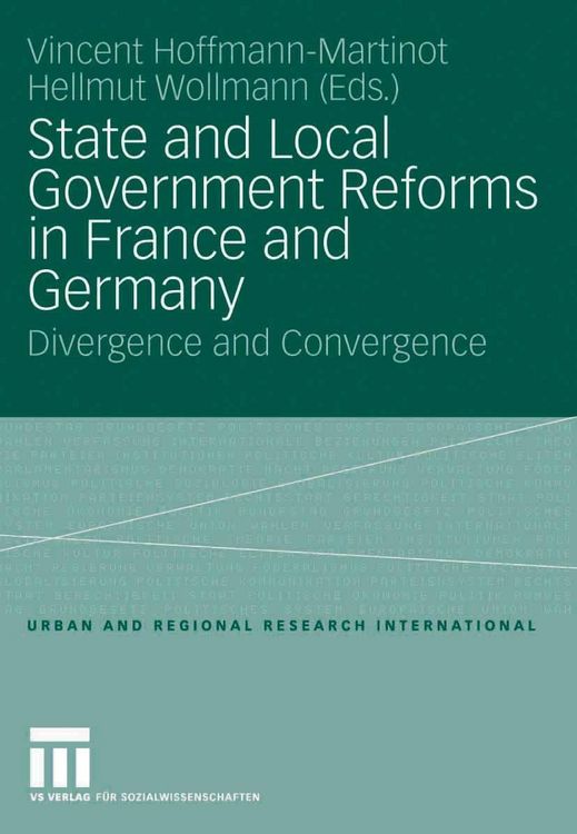 Produktbild: State and Local Government Reforms in France and Germany