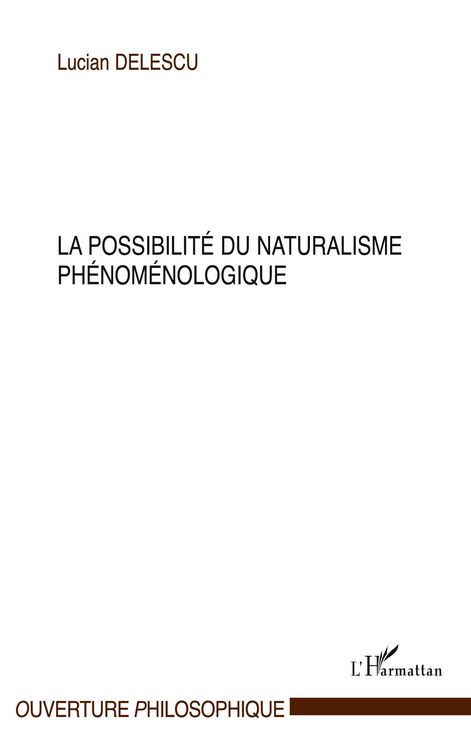 Produktbild: La possibilit&eacute; du naturalisme ph&eacute;nom&eacute;nologique