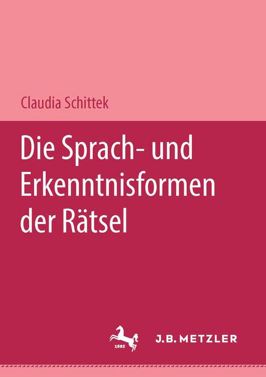 Produktbild: Die Sprach- und Erkenntnisformen der R&auml;tsel