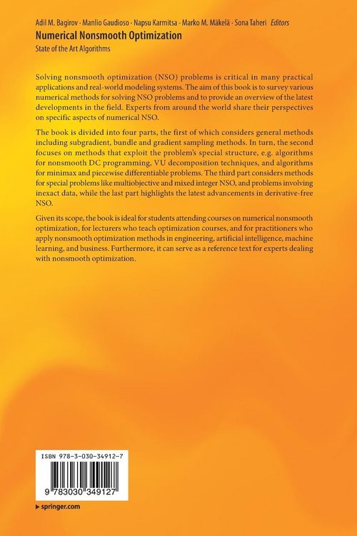 Produktbild: Numerical Nonsmooth Optimization