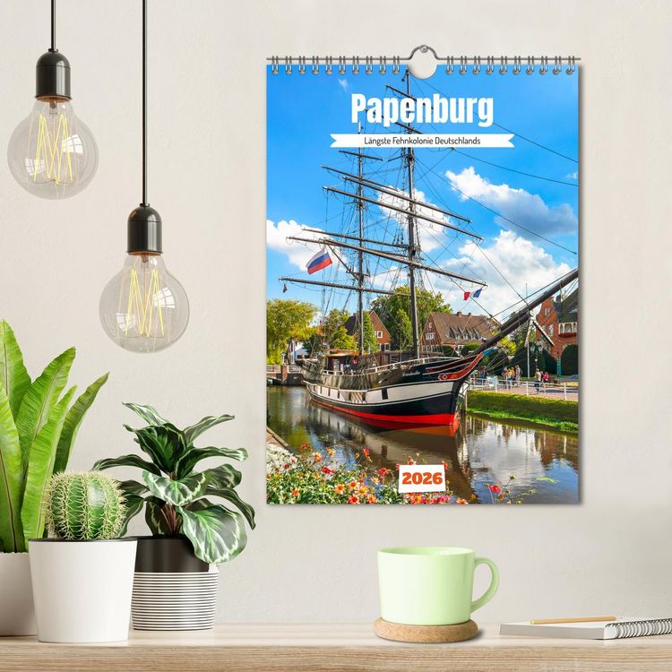 Produktbild: Papenburg. L&auml;ngste Fehnkolonie Deutschlands (Wandkalender 2026 DIN A4 hoch), CALVENDO Monatskalender