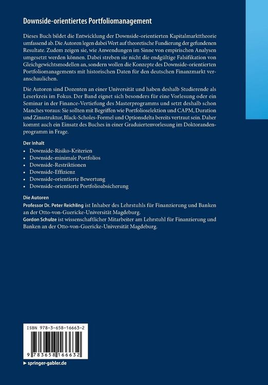 Produktbild: Downside-orientiertes Portfoliomanagement