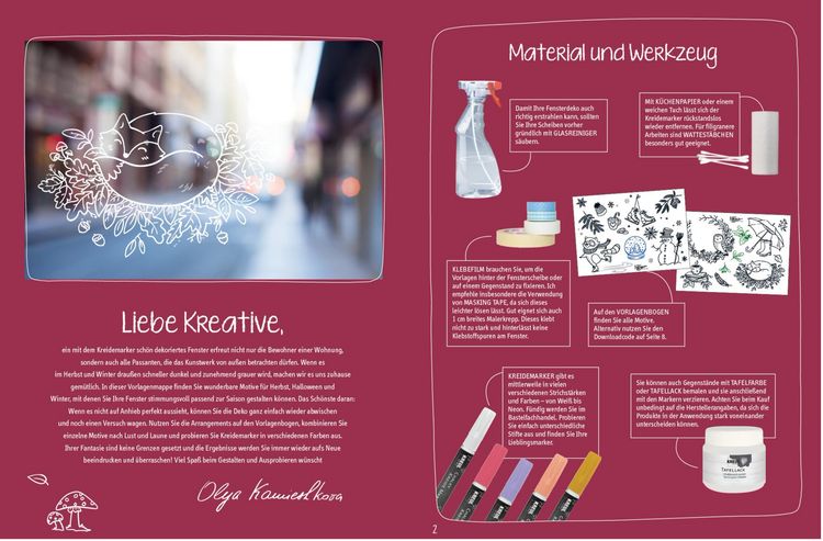 Produktbild: Vorlagenmappe Fensterdeko mit dem Kreidemarker - Herbst & Winter.