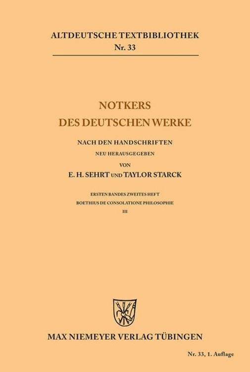 Produktbild: Notkers des Deutschen Werke