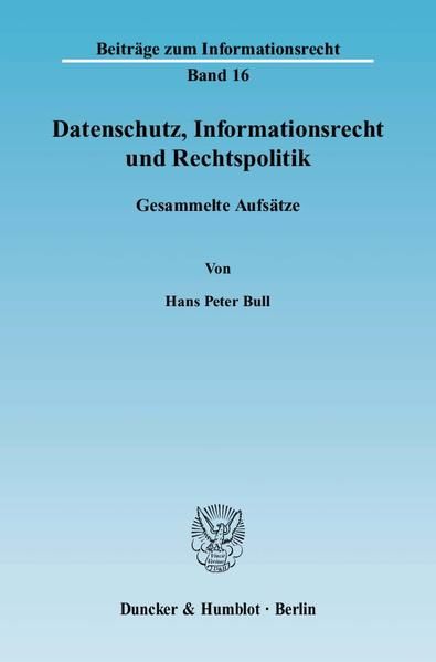 Produktbild: Datenschutz, Informationsrecht und Rechtspolitik.