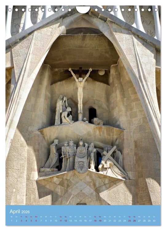 Produktbild: Sagrada Fam&iacute;lia - Gaud&iacute;s unvollendetes Meisterwerk (Wandkalender 2026 DIN A4 hoch), CALVENDO Monatskalender