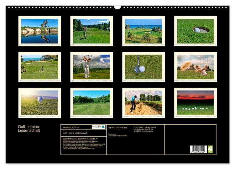 Produktbild: Golf - meine Leidenschaft (Wandkalender 2026 DIN A2 quer), CALVENDO Monatskalender