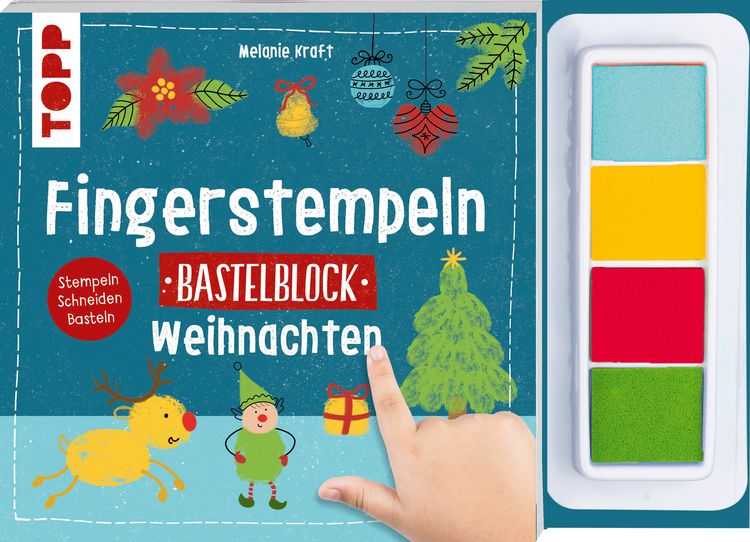 Produktbild: Fingerstempeln. Bastelblock Weihnachten