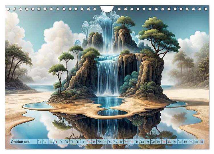 Produktbild: Magie der Natur - Wasserf&auml;lle (Wandkalender 2026 DIN A4 quer), CALVENDO Monatskalender