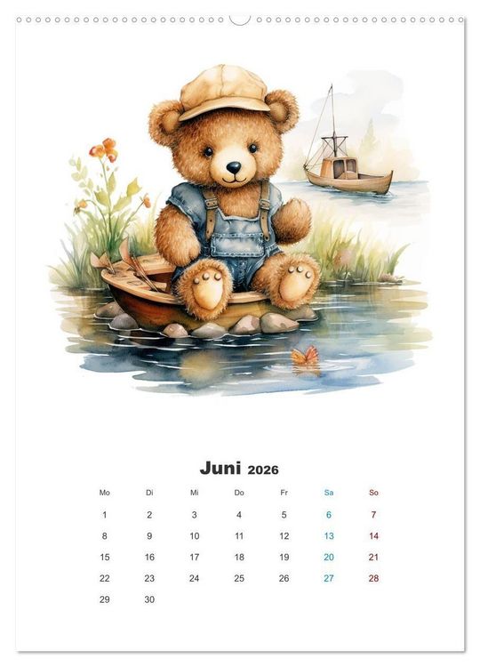 Produktbild: Petri Heil, Taddy! (hochwertiger Premium Wandkalender 2026 DIN A2 hoch), Kunstdruck in Hochglanz