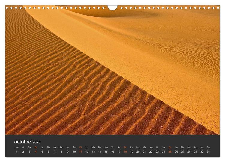 Produktbild: LE SAHARA L'Alg&eacute;rie du Sud (Calendrier mural 2026 DIN A3 vertical), CALVENDO calendrier mensuel